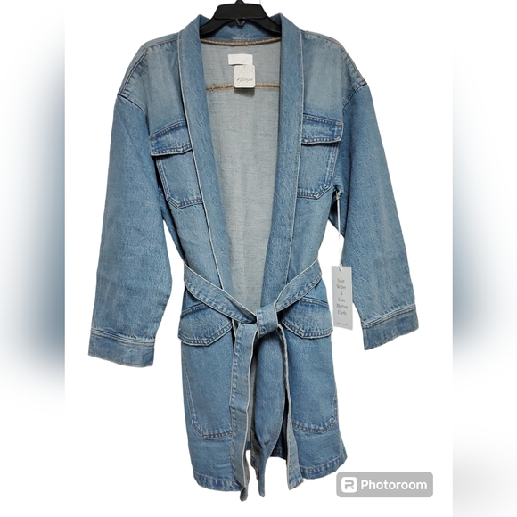 Free People x Boyish Denim Kimono Jacket Dress/Small - Picture 4 of 16